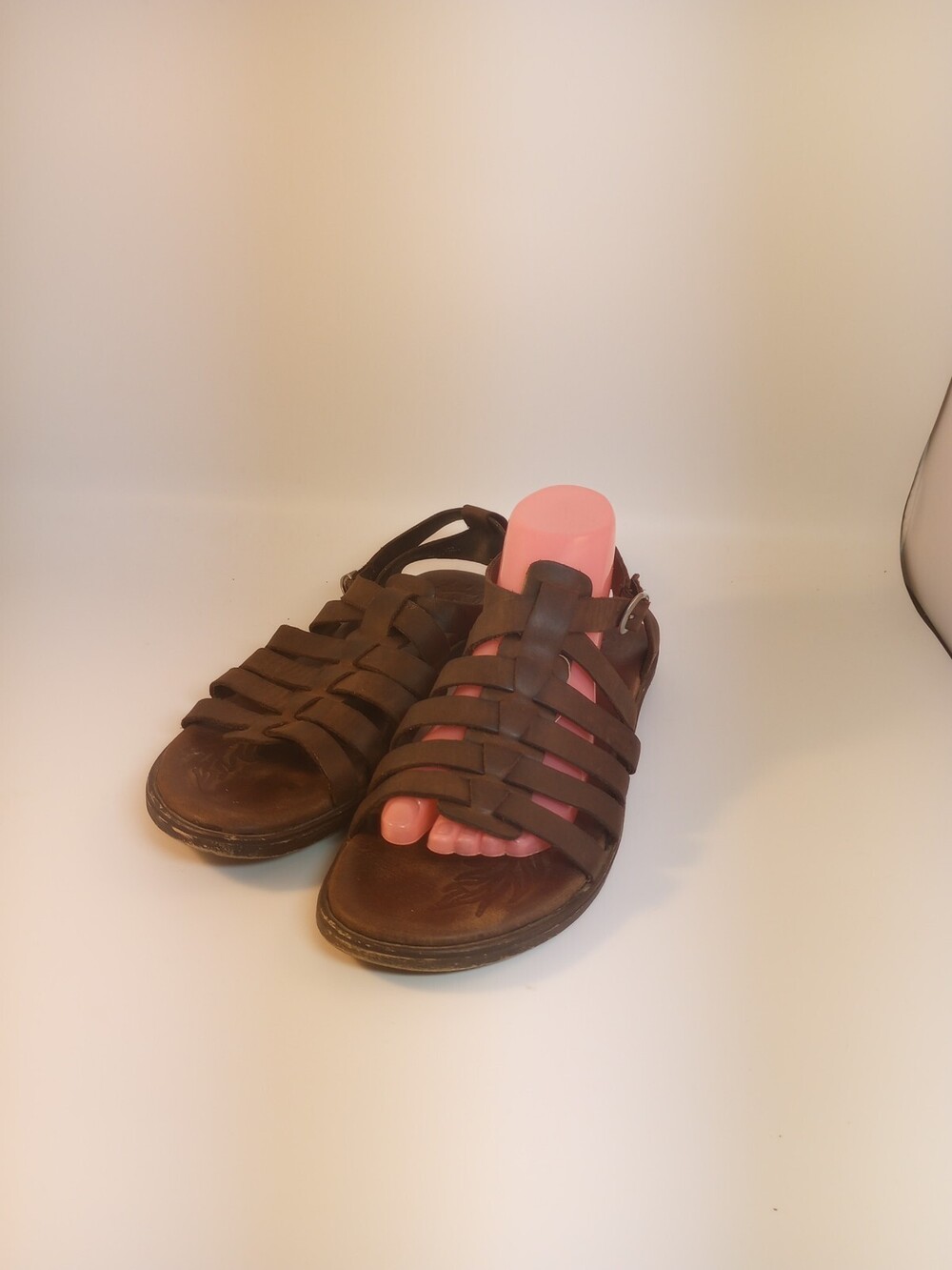 Born Brown Leather Slingback Fisherman Comfort Sandals Strappy Women's 9 M